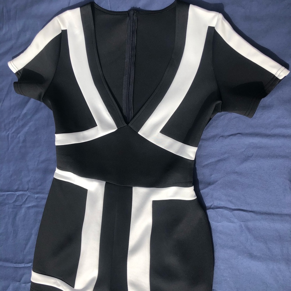 Black and white romper